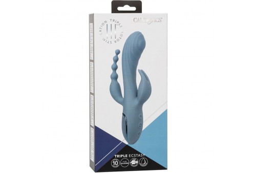 california exotics vibrador triple éxtasis gris