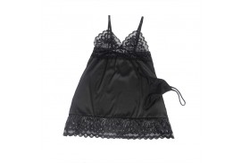 subblime babydoll con estampado floral pecho negro s m