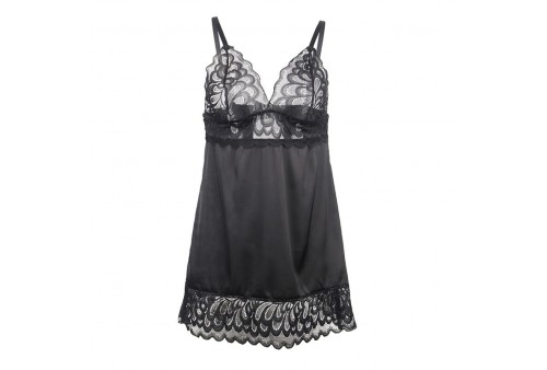 subblime babydoll con estampado floral pecho negro s m