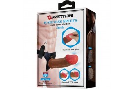 pretty love harness briefs starks vibración multi velocidad dildo 175 cm moreno