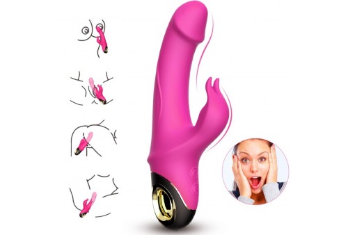 armony meteror dildo vibrador rabbit rotador fucsia