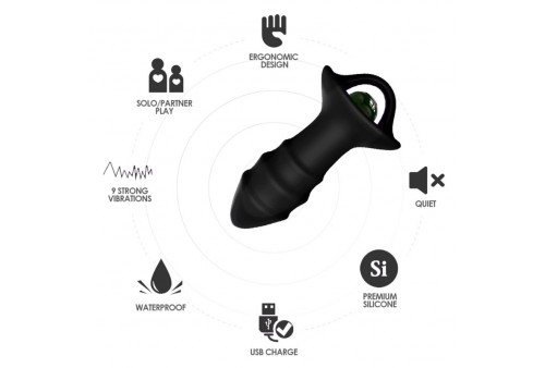 armony kylin dedal vibrador plug anal control remoto negro