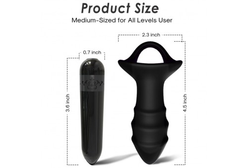 armony kylin dedal vibrador plug anal control remoto negro