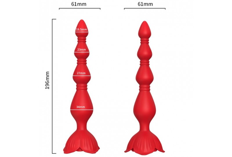 armony rosa vibrador pagoda plug anal rojo