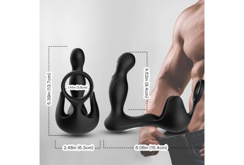 armony surround vibrador anal estimulador testiculos anillo control remoto negro