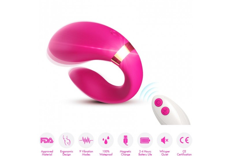 armony crescent vibrador pareja control remoto fucsia