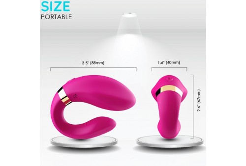 armony crescent vibrador pareja control remoto fucsia