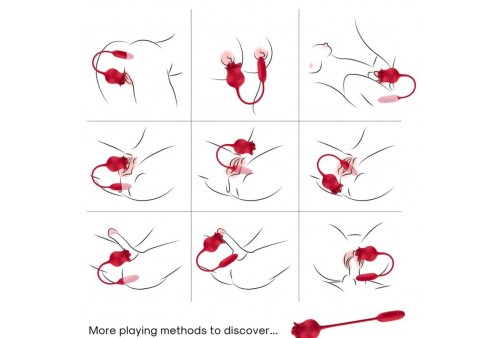 armony roselip estimulador clitoris con lengua 10 modos vibrador rojo