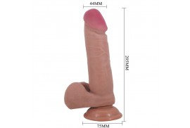 pretty love sliding skin series dildo realístico con ventosa piel deslizante natural 205 cm