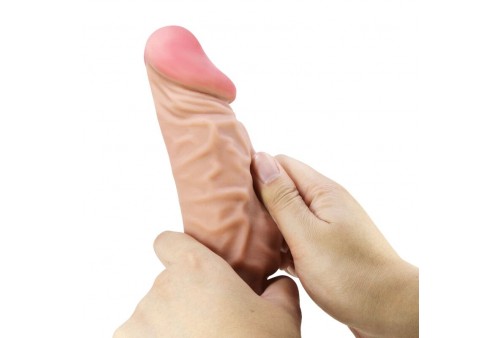 pretty love sliding skin series dildo realístico con ventosa piel deslizante natural 24 cm