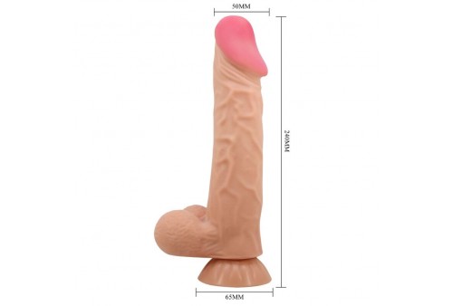 pretty love sliding skin series dildo realístico con ventosa piel deslizante natural 24 cm