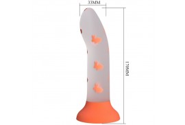 pretty love magical nightfall dildo sin vibración luminoso naranja