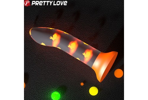 pretty love magical nightfall dildo sin vibración luminoso naranja