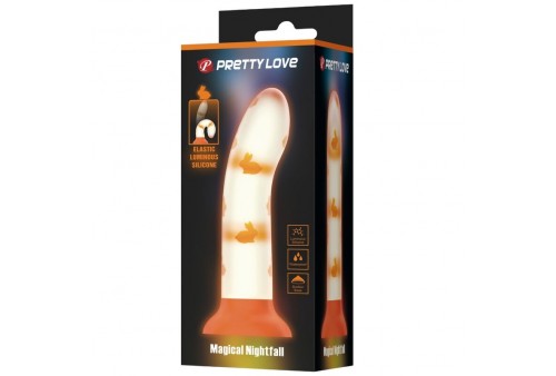 pretty love magical nightfall dildo sin vibración luminoso naranja