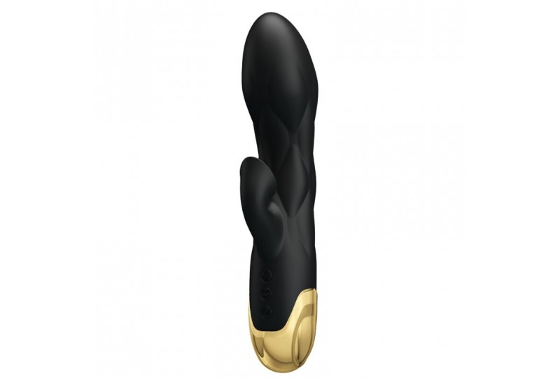 pretty love vibrador de lujo bañado en oro recargable negro