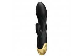 pretty love vibrador de lujo bañado en oro recargable negro