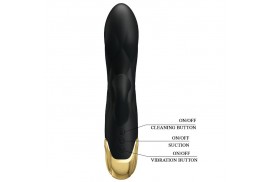 pretty love vibrador de lujo bañado en oro recargable negro