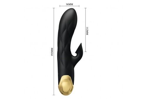 pretty love vibrador de lujo bañado en oro recargable negro