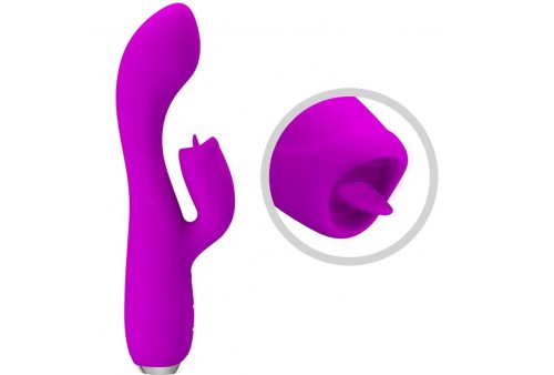 pretty love gloria vibrador conejo recargable impermeable morado