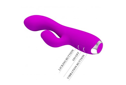 pretty love gloria vibrador conejo recargable impermeable morado