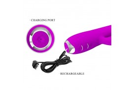 pretty love gloria vibrador conejo recargable impermeable morado