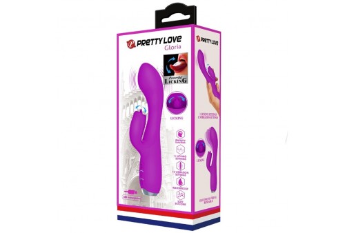 pretty love gloria vibrador conejo recargable impermeable morado