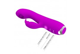 pretty love rachel vibrador recargable con succionador morado