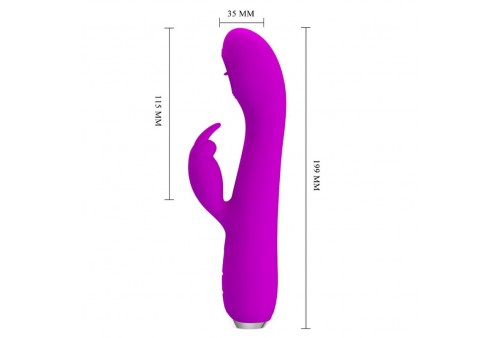 pretty love rachel vibrador recargable con succionador morado