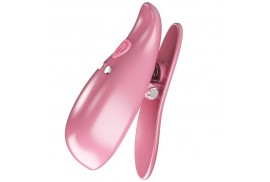 pretty love leaf pinzas vibratorias para pezones rosa