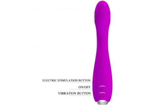 pretty love hector vibrador electroshock recargable impermeable morado