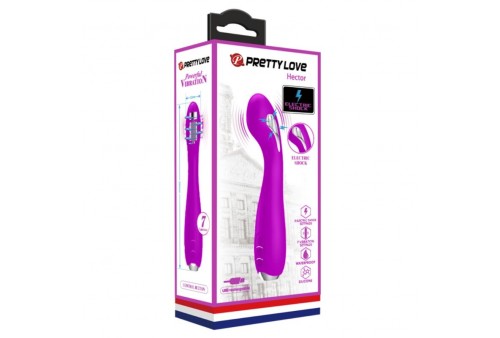 pretty love hector vibrador electroshock recargable impermeable morado