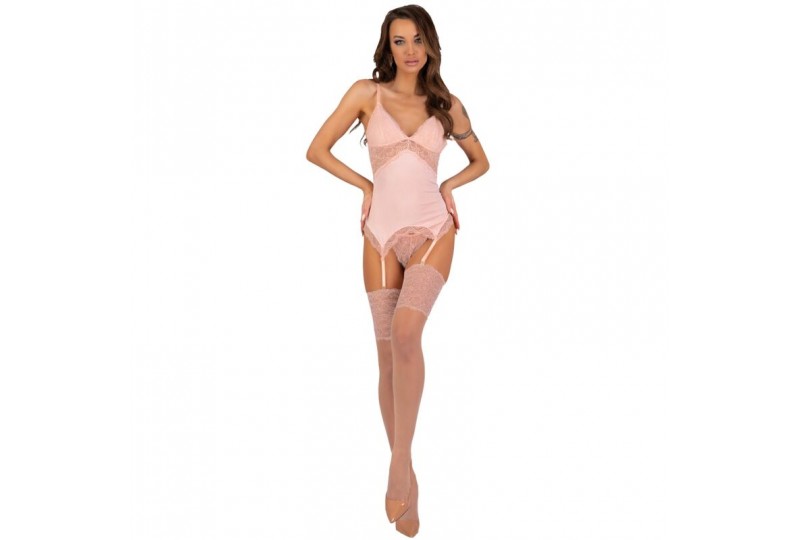 livco corsetti fashion persinne peach set corset panty medias s m