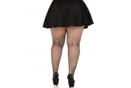 leg avenue medias rejilla cristalizada negro plus size