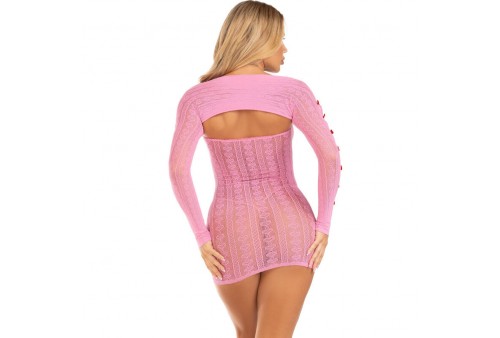 leg avenue vestido corazon lazos rosa talla única