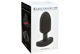 electrastim tartarus plug anal silicona quadripolar negro