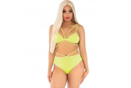 leg avenue top bragas con tirantes amarillo