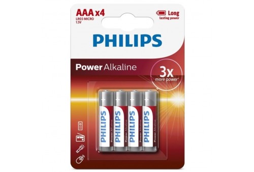 philips power alkaline pila aaa lr03 blister4