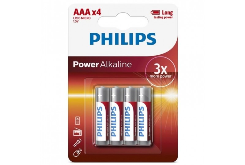 philips power alkaline pila aaa lr03 blister4