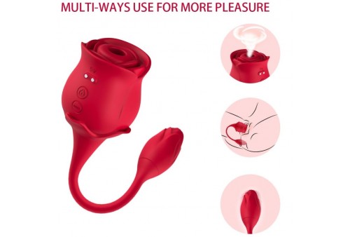 armony rosa succionador de clitoris vibrador 10 modos rojo