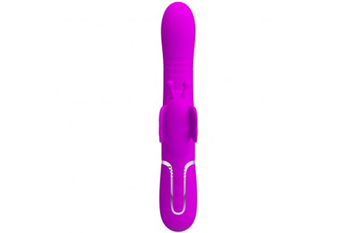 pretty love vibrador rabbit multifunción 4 en 1 mariposa fucsia