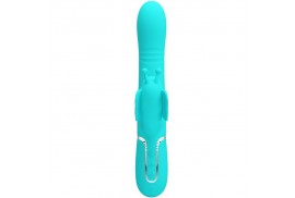 pretty love vibrador rabbit multifunción 4 en 1 mariposa verde agua