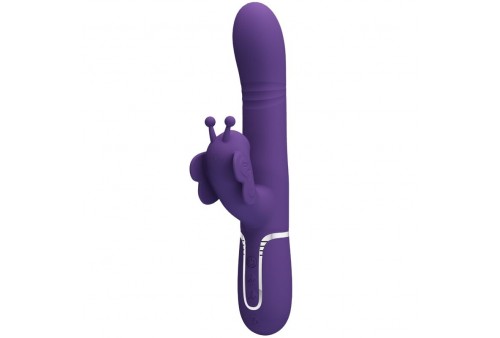 pretty love vibrador rabbit multifunción 4 en 1 mariposa morado