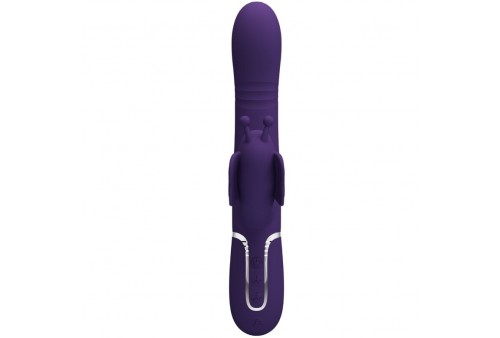 pretty love vibrador rabbit multifunción 4 en 1 mariposa morado