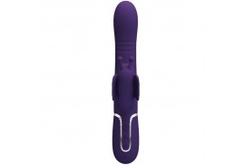 pretty love vibrador rabbit multifunción 4 en 1 mariposa morado