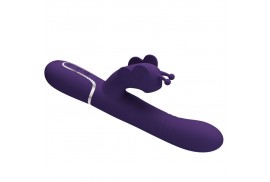 pretty love vibrador rabbit multifunción 4 en 1 mariposa morado