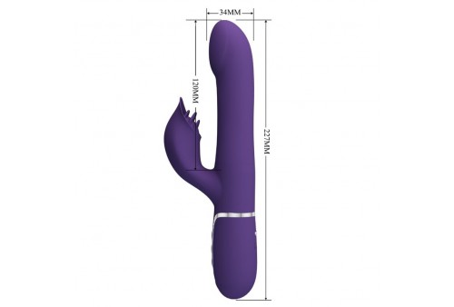 pretty love zalin vibrador rabbit perlas 4 en 1 morado