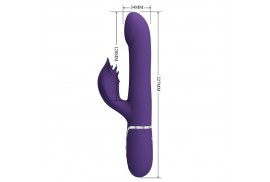 pretty love zalin vibrador rabbit perlas 4 en 1 morado