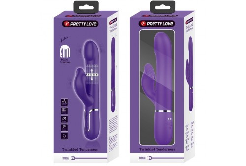 pretty love zalin vibrador rabbit perlas 4 en 1 morado