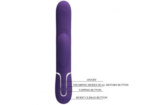 pretty love perlita vibrador punto g 3 en 1 multifunción morado