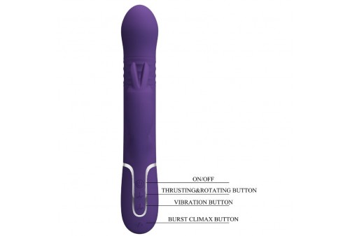 pretty love coale vibrador rabbit 4 en 1 morado